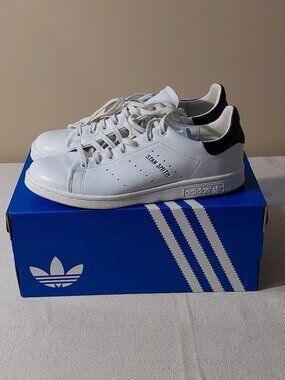 Adidas Stan Smith Lux Sneakers White/Black Leather Size: 7